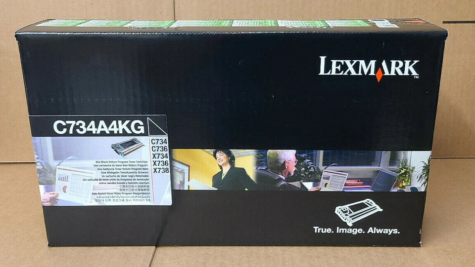 GENUINE LEXMARK C734A4KG BLACK TONER C734 C736 X734 X736 X738, SAMS AS C734A1KG - Image 1 of 3