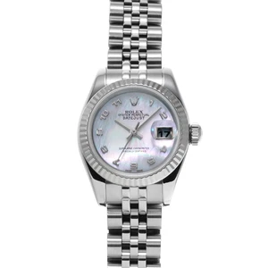 ROLEX Datejust 179174NA White shell WATCH 646774 - Picture 1 of 6