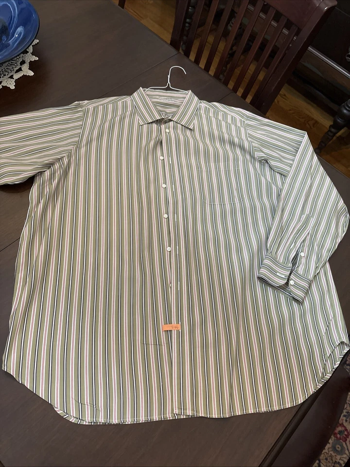 HOLLAND & SHERRY of London Camisa Personalizada Para Hombre Talla XL Vestido a Rayas Foto 1 de 4