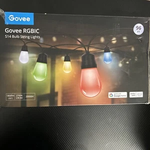 Govee RGBIC 96 Feet Waterproof S14 Bulb String Lights Model H7021 - Picture 1 of 3