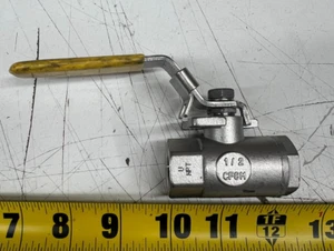 1/2" 316 Stainless Steel Ball Valve Full Port Female NPT 2000 WOG GAV Handle Lok - Picture 1 of 3