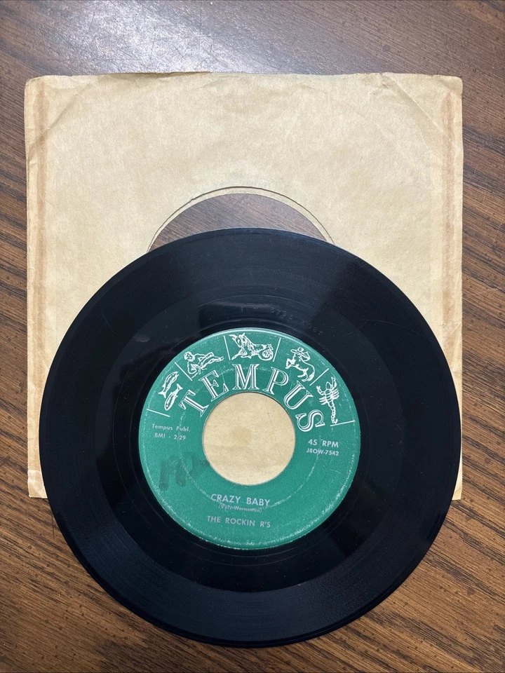 The Rockin R's - Crazy Baby / The Beat 45 RPM Tempus Records Vinyl 7” NICE! Foto 1 de 4