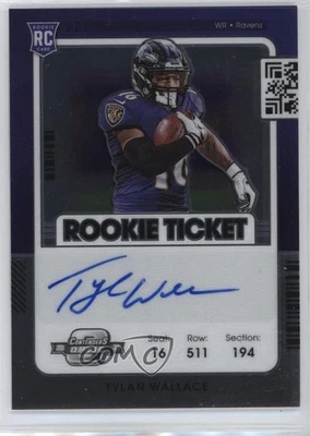 2021 Panini Contenders Optic Ticket RPS Tylan Wallace #136 Rookie Auto RC - Image 1 of 2
