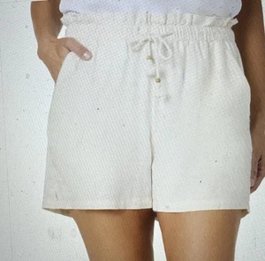 Hang Ten women's cream linen blend Shorts size XL (14) inseam 4 waist 37 NWT - Picture 1 of 3