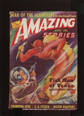 AMAZING STORIES PULP MAGAZINE APRIL 1940 GREAT COVER SCIENCE FICTION MANY MORE - Image 1 of 3