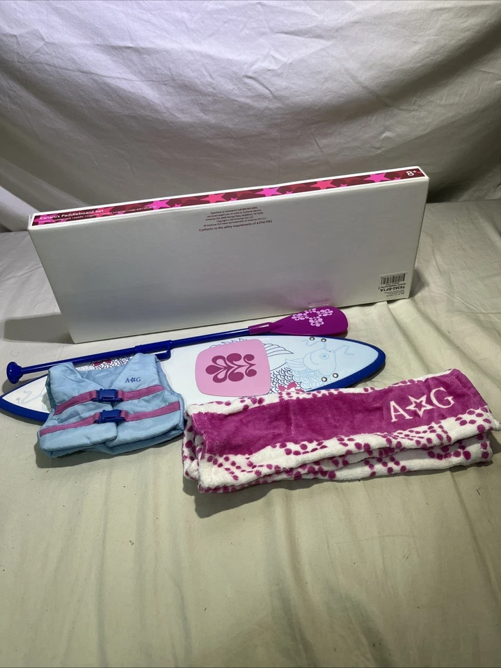 AMERICAN GIRL DOLL Kanani Paddleboard Set Paddle Board Surfboard Hawaii Foto 1 de 2
