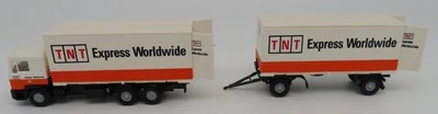 WIKING Ho 1/87 Camion Man F90 + Rimorchio tnt Express Worldwide #5740142 No. Box - Immagine 1 di 4