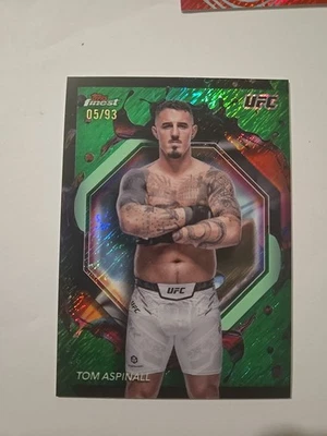Green Topps Finest #'d /93 Tom Aspinall.  Topps Finest UFC (Rare) — 第 1/2 张图片