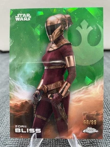 2025 Topps Star Wars Chrome Sapphire Zorii Bliss Green Sapphire Refractor 68/99 - Picture 1 of 2