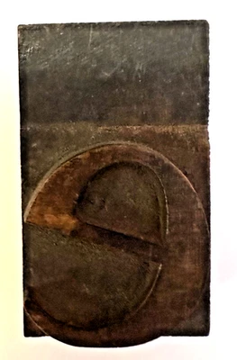 Antigua tipo madera tipo letra MINÚSCULA "E" bloque 3" letra 2" Foto 1 de 4