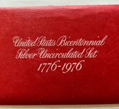 1776-1976 US Mint Bicentennial Silver Uncirculated Set in Red Pack  - Image 1 of 4