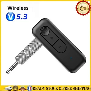FR BT Adapter Black BT AUX Adapter for Car for TV/Home Stereo/Headphones/Speaker - Afbeelding 1 van 12