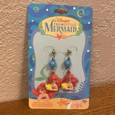 Pendientes colgantes de colección años 90 DISNEY La Sirenita ARIEL NUEVOS acero quirúrgico Foto 1 de 4