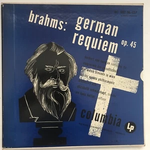 BRAHMS Record GERMAN REQUIEM OP. 45 SL 157 2 LP BOX SET 1952 COLUMBIA SL 157 VG - Picture 1 of 2