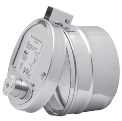 DARCO EDELSTAHL Runde Schornsteinzugregler Zugregler 150 mm - EXPLOSIONSSCHUTZ