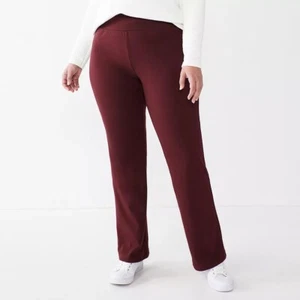 Purple Plum Classic Bootcut Pants XL Easy Knit Comfortable Croft & Barrow New - Picture 1 of 1
