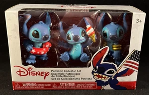 Disney - Lilo & Stitch - Stitch - Patriotic Collector Set - 3 Figures 2" High - Picture 1 of 6