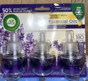 Air Wick Plug In Scented Oil 3 Refills Lavender & Chamomile - Picture 1 of 1