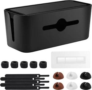 Cable Management Box,Cord Organizer Box for Desk Floor Cable Hide,Cable Box Orga - Picture 1 of 12