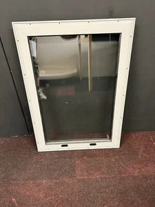 Double Glazed Thermal Break Silver 18" x 26" Fixed Narrowboat Window - Picture 1 of 1