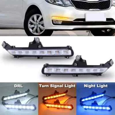 For KIA Rio K2 2015-2016 LED DRL Daytime Running Light Fog Lamp Turn Signal Kit - Изображение 1 из 4