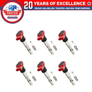 Set of 6 Ignition coil + Spark Plug Compatible with 2002-2005 Audi A4 3.0L - Picture 1 of 1