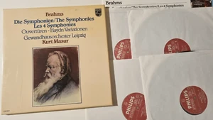 Brahms - Die 4 Symphonien - Masur - 4LP Box Philips 6769009 *MINT Unplayed - Picture 1 of 6