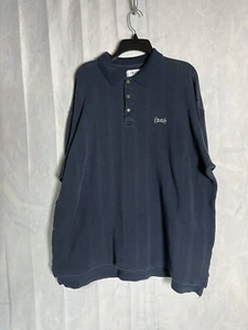 mens izod long sleeve golf shirt Navy Blue Men’s Size XL - Picture 1 of 13
