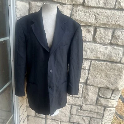 Pierre Cardin Worsted Wool Blazer Jacket Blue Striped  Men's   42 Bust - Image 1 of 4