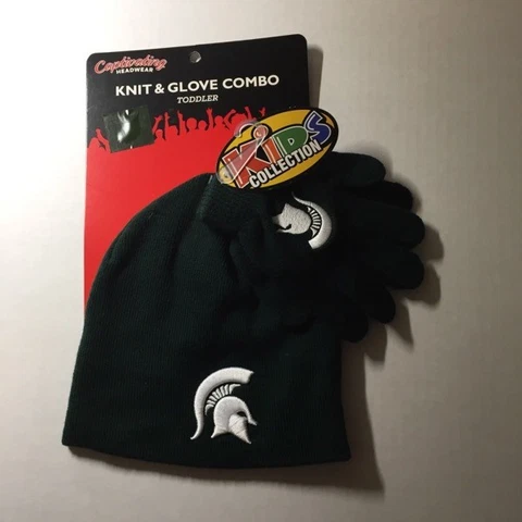 NCAA MICHIGAN STATE SPARTANS Toddler KNIT BEANIE & GLOVE COMBO Cover