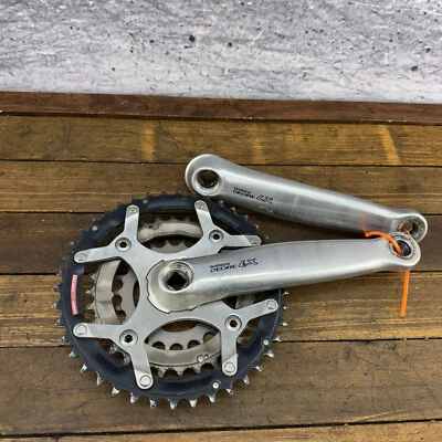 Juego de bielas vintage Shimano Deore LX FC-M569 175 mm brazos de aleación de plata MTB 4 brazos A8 Foto 1 de 4
