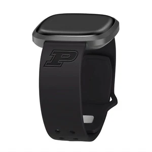 Correa de reloj de silicona grabada Purdue Boilermakers para FitBit Versa y Sense - Imagen 1 de 13