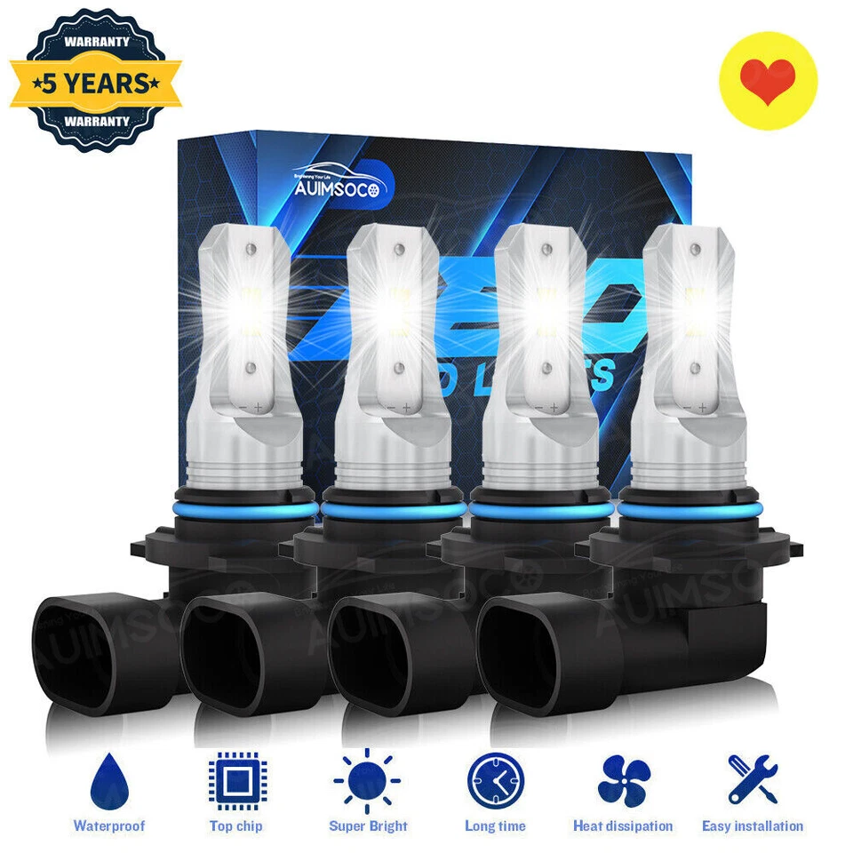 Combo de faros LED para Cadillac DeVille 1990-2005 kit de bombillas altas/bajas blancas Foto 1 de 4