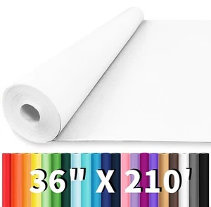 Rollos jumbo de papel de envolver blanco de Navidad de 36" x 2520" (210'), blanco Kraft Pa... - Imagen 1 de 7