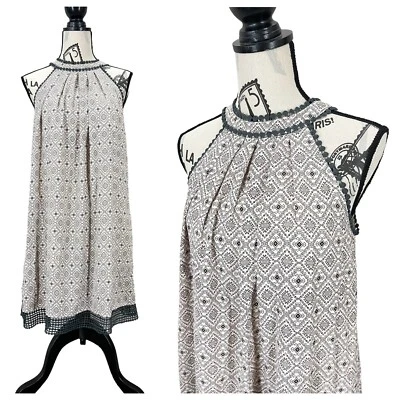 Pink Blush Maternity Aztec Print High Neck Halter Dress M - Image 1 of 4