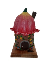 Censer fairy house worked by hand in glass and cold ceramic, fully functional - Picture 1 of 4