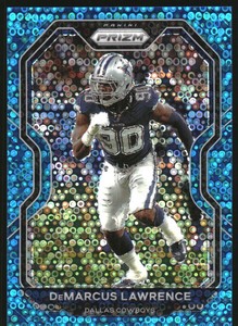 2020 Panini Prizm Prizms No Huddle Blue #153 DeMarcus Lawrence /79