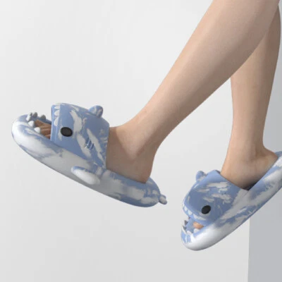 Sandalias de verano con plataforma de suela gruesa antideslizantes con toboganes de tiburón para hombre y mujer Foto 1 de 4