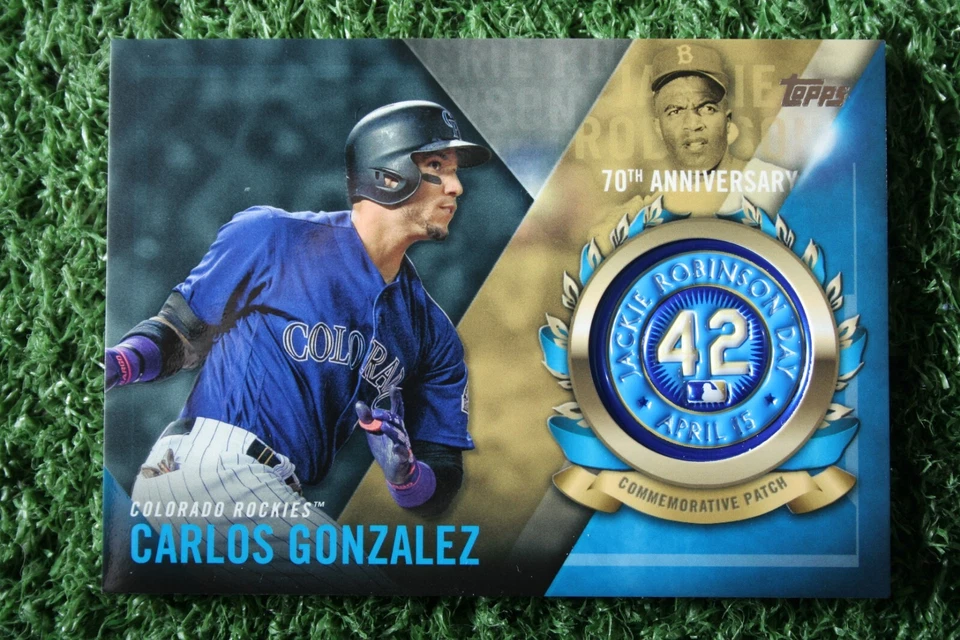 Carlos Gonzalez 2017 Topps Jackie Robinson Logo Patch Card #JRPC-CG - Image 1 of 2