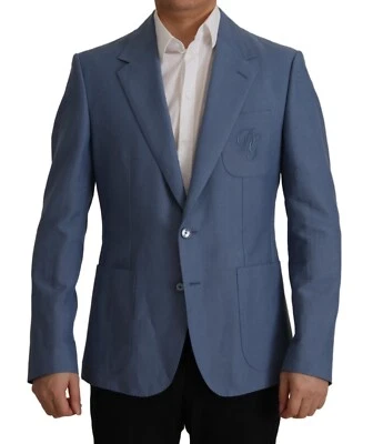 DOLCE & GABBANA Blazer Jacket Blue Single Breasted Logo IT48/US38/M RRP 2700usd - Image 1 of 4