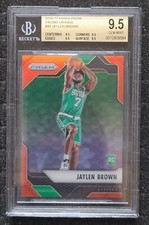 2016-17 Panini Prizm Jaylen Brown ORANGE /49 RC Rookie BGS 9.5 True Gem 
