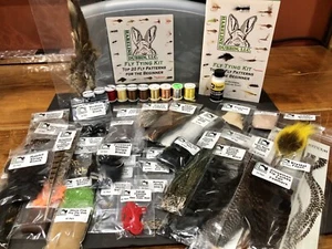 HARELINE DUBBIN BEGINNER FLY TYING KIT. PREMIUM MATERIALS. w/ INSTRUCTION BOOK - Picture 1 of 6