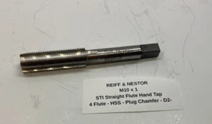 Grifo manual flauta recta REIFF & NESTOR M10 x 1 STI - 4 flautas - HSS - enchufe - D2- - Imagen 1 de 4