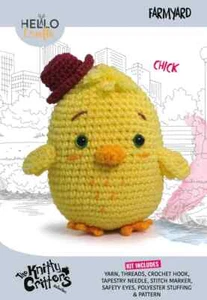 Knitty Critters Farmyard Häkelset - Küken - Zum Selbermachen Amigurumi Kit - Bild 1 von 1