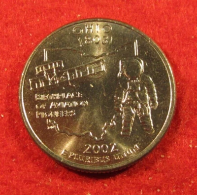 2002 D Denver Ohio State Clad Quarter -  UNC - Bright Silver Color - Image 1 of 3