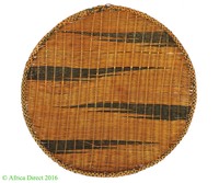 Tutsi  Basket Flat Rwanda 7.25 Inch African Art