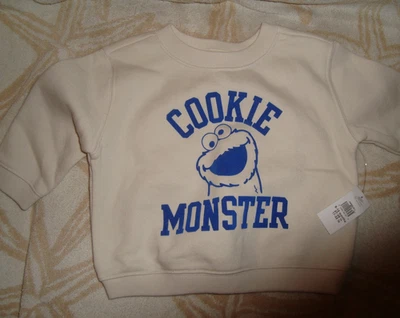 Baby Gap Sesame Street Cookie Monster Crewneck Sweatshirt nwt 6-12 - Image 1 of 3