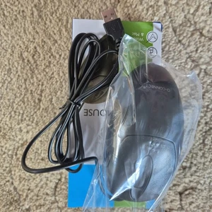 New USB Wired Optical Mouse In Box For Windows And Mac FREE POST - Afbeelding 1 van 3