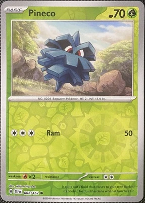 Pineco 002/162 SV05: Temporal Forces Reverse Holo - Pokémon Card - Image 1 of 2
