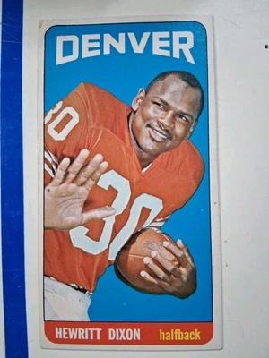 1965 Topps #50 Hewritt Dixon Broncos SP Short Print Tall Boy  - Image 1 of 2